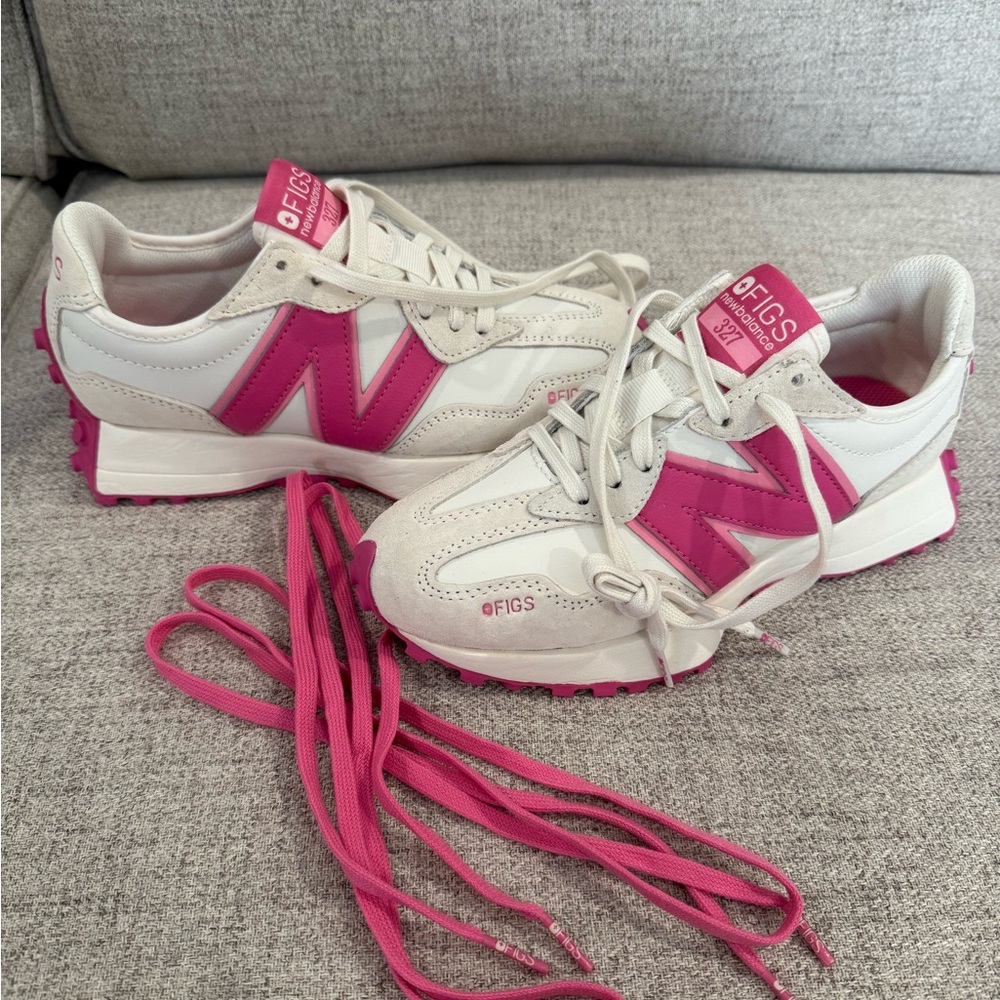 NWT Figs/New Balance Women's White and Pink Sneakers